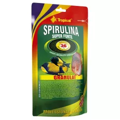 Tropical Super Spirulina Forte Granulat Сухой корм для аквариумных травоядных рыб в гранулах 550 г