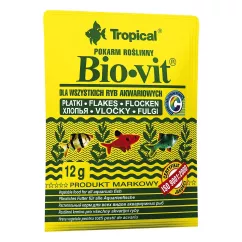 Tropical Bio-Vit Сухий корм для травоїдних риб у пластівцях 12 г