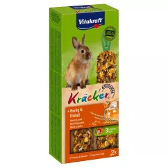 Ласощі для кроликів Vitakraft «Kracker Original + Honey & Spelt» 100 г / 2 шт (мед та спельта) (25018)