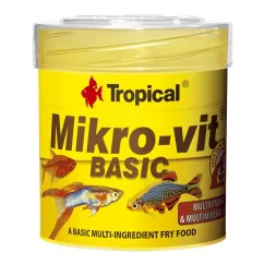 Сухой корм для аквариумных рыб Tropical «Mikro-Vit Basic» 50 мл (для молодых рыб) (77602)
