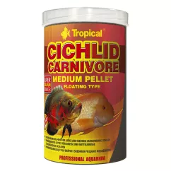 Tropical Cichlid Carnivore Medium Pellet Сухой корм для мясоядных цихлид в гранулах 1 л