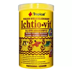 Tropical Ichtio-Vit Сухой корм для всех аквариумных рыб в хлопьях 1 л