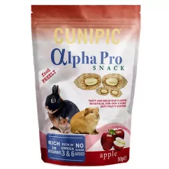 Снеки для грызунов Cunipic Alpha Pro яблочные подушечки с кремовой начинкой 50 г (ALSNACKAP)