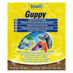 Tetra Guppy Сухой корм для аквариумных рыб гуппи в хлопьях 12 г