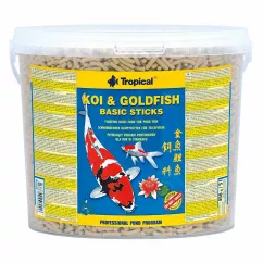 Tropical Koi & Goldfish Basic Sticks Сухой корм для всех прудовых рыб в палочках 5 л