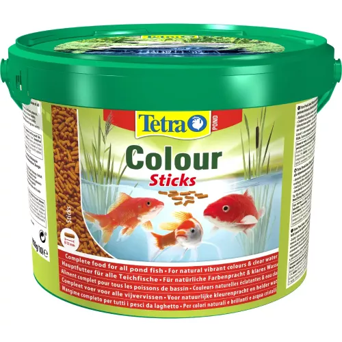 Tetra Colour Sticks Сухой корм для всех прудовых рыб в палочках 10 л - фото №2