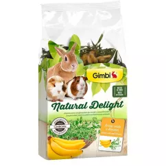 Трав'яний мікс для гризунів GimBi Natural Delight овес і банан, 100 г (2.210148/14798)