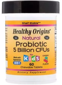 Пробіотики Healthy Origins Natural Probiotic Kids 60 жувальних таблеток (603573555214)