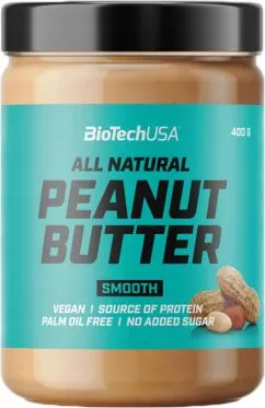 Заменитель питания BioTech Peanut Butter 400 г Гладкий (5999076235100)
