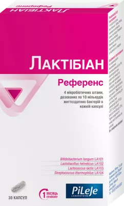 Диетическая добавка PiLeJe Лактибиан Референс пробиотик 30 капсул (3401560504828)