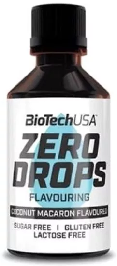 Ароматизированные капли Biotech Zero Drops 50 мл кокосовое миндальное печенье (5999076233847)