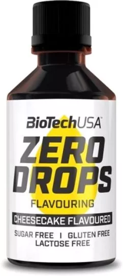 Ароматизовані краплі Biotech Zero Drops 50 мл Чизкейк (5999076233830)