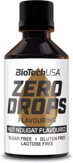 Ароматизовані краплі Biotech Zero Drops 50 мл Горіхова нуга (5999076233816)