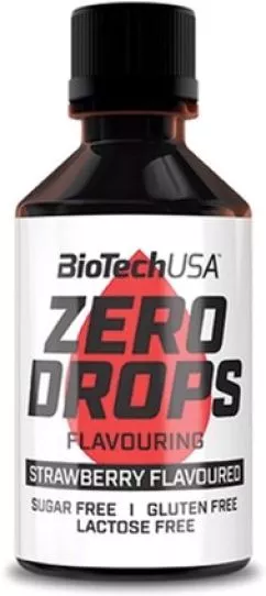 Ароматизированные капли Biotech Zero Drops 50 мл клубника (5999076233786)
