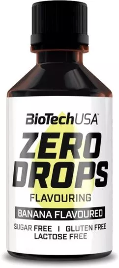 Ароматизовані краплі Biotech Zero Drops 50 мл Банан (5999076233793)