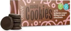Печенье OstroVit Cocoa Cookies with Brownie Cream Filling in Dark Chocolate 128 г (5903933907000)