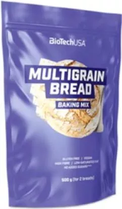 Суміш для випікання хліба BiotechUSA Multigrain Bread Baking mix 500 г без смаку (5999076245741)