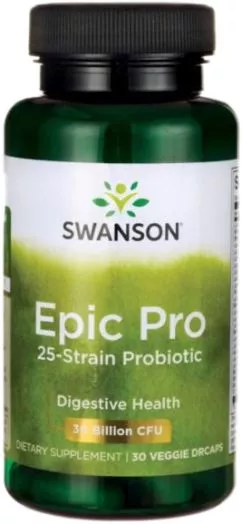 Пробиотик Swanson Epic Pro 25-Strain 30 капсул (SWA030)