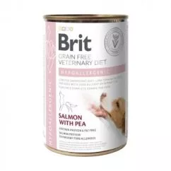Вологий лікувальний корм Brit VetDiets Dog Hypoallergenic з лососем та горохом, 400 г (100259/5873)