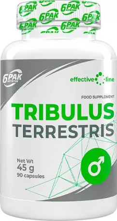 Диетическая добавка 6PAK Nutrition Tribulus Terrestris бустер тестостерона 90 к (5902114044695)