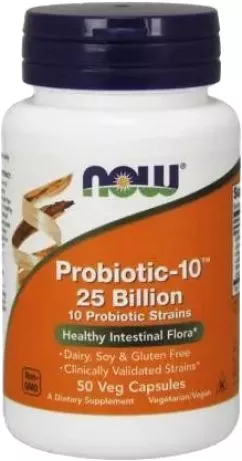 Диетическая добавка Now Foods Пробиотик-10 25 миллиардов 50 к (733739029263)