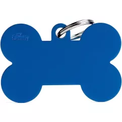 Медальон-адресник My family косточка XL (синяя) (MFXL01)