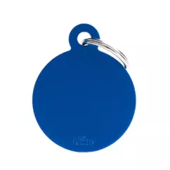 Медальйон-адресник My family Кружок, великий (синій) (MFB18)
