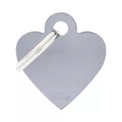 Медальйон-адресник My family серце маленьке (сірий) (MFB72)