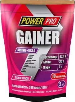 Гейнер Power Pro Gainer 2 кг Лісова ягода (4820214002562)
