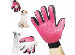Перчатка True Touch для вычесывания шерсти розовая (164-12323896)