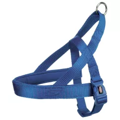 Trixie Premium Шлейка для собак норвежская нейлоновая M-L 53-66 см/40 мм синяя (205202)