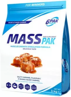Гейнер 6PAK Nutrition Mass Pak 3000 г Соленая карамель (5902811813556)