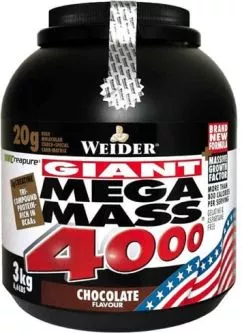 Гейнер Weider Mega Mass 4000 3 кг Шоколад (4044782325452)