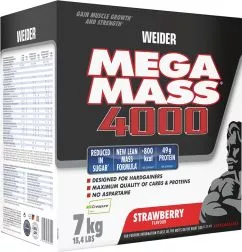Гейнер Weider New Formula Mega Mass 4000 7 кг Полуниця (4044782326251)