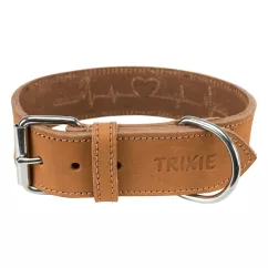 Ошейник Trixie кожаный «Heartbeat» L 47-55 см/40 мм (коричневый) (19016)