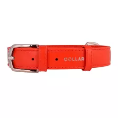 Ошейник Collar кожаный «Glamour» (Гламур) 21-29 см/12 мм (красный) (С32563)