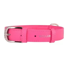 Ошейник Collar кожаный «Glamour» (Гламур) 19-25 см/9 мм (розовый) (С32017)