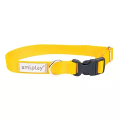 Amiplay Samba Нашийник для собак L 35-50 см/25 мм жовтий (278486)