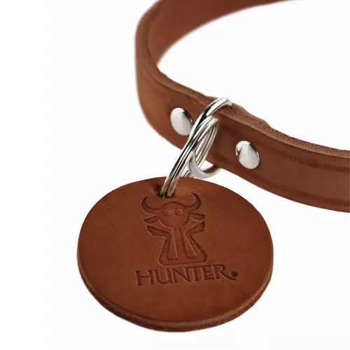 Ошейник Hunter кожаный «Aalborg» 45-55 см/25 мм (темно-коричневый) (HUN66059) - фото №2