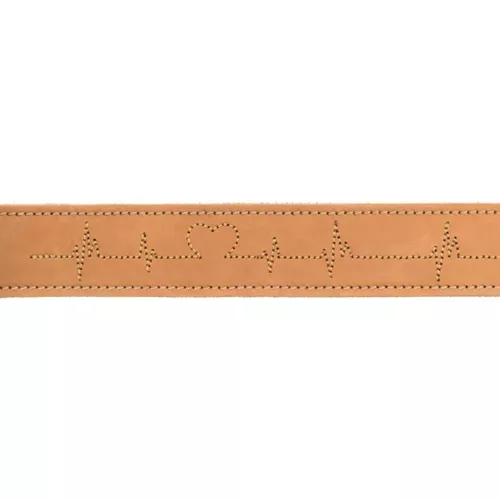 Ошейник Trixie кожаный «Heartbeat» L 47-55 см/40 мм (коричневый) (19016) - фото №2