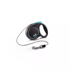 Flexi Black Design Поводок-рулетка для собак с тросом XS 3 м/8 кг синяя (FL 033234)