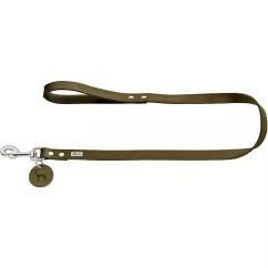 Поводок Hunter кожаный «Leash» 1 м/20 мм (оливковый) (HUN67301)