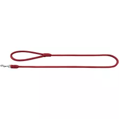 Поводок Hunter кожаный "Leash Round & Soft Elk Petit" 1,1 м/6 мм (красный) (HUN61475)