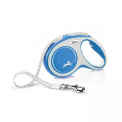 Flexi New Comfort Поводок-рулетка для собак с лентой M 5 м/25 кг синяя (FL 043639)