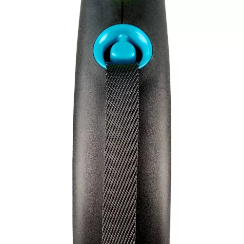 Повідець-рулетка Flexi зі стрічкою «Black Design» M 5 м / 25 кг (синя) (FL 034033) - фото №2