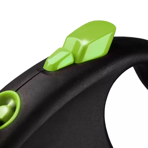 Flexi Black Design Повідець-рулетка для собак зі стрічкою M 5 м/25 кг зелена (FL 034026) - фото №3
