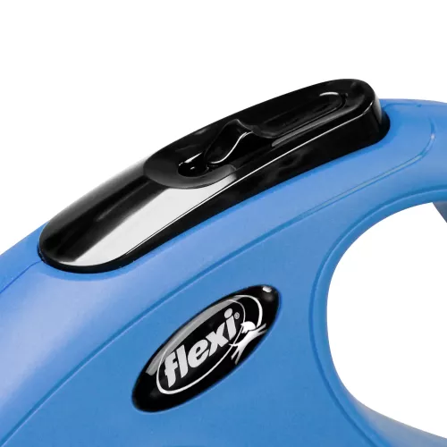 Повідець-рулетка Flexi зі стрічкою «New Classic» M 5 м / 25 кг (синя) (11712) - фото №3