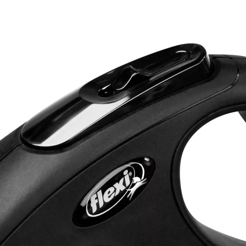 Flexi New Classic Повідець-рулетка для собак зі стрічкою S 5 м/15 кг чорна (11831) - фото №3