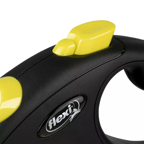 Повідець-рулетка Flexi зі стрічкою «New Neon» L 5 м / 50 кг (жовта) (FL 031711) - фото №3