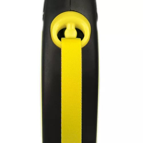 Повідець-рулетка Flexi зі стрічкою «New Neon» L 5 м / 50 кг (жовта) (FL 031711) - фото №2